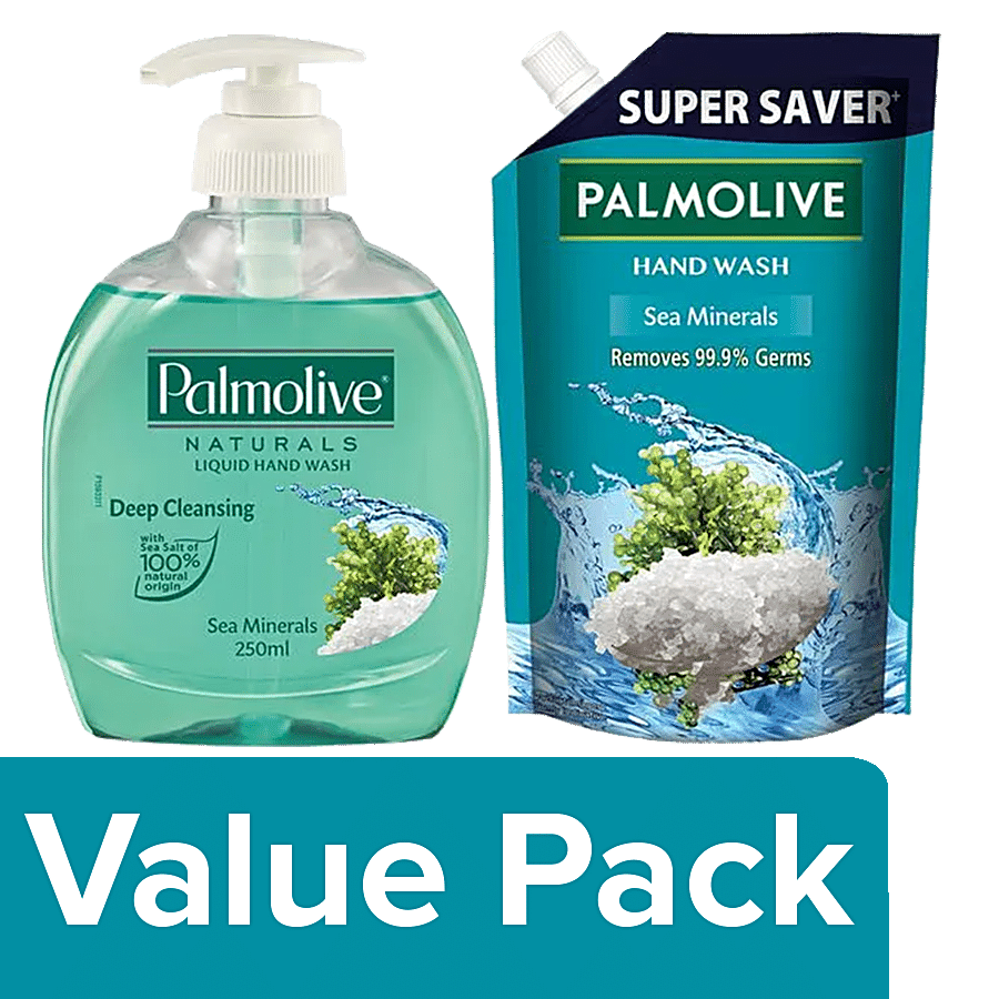 Palmolive Handwash - Sea Minerals Liquid Refill 750 ml + Naturals