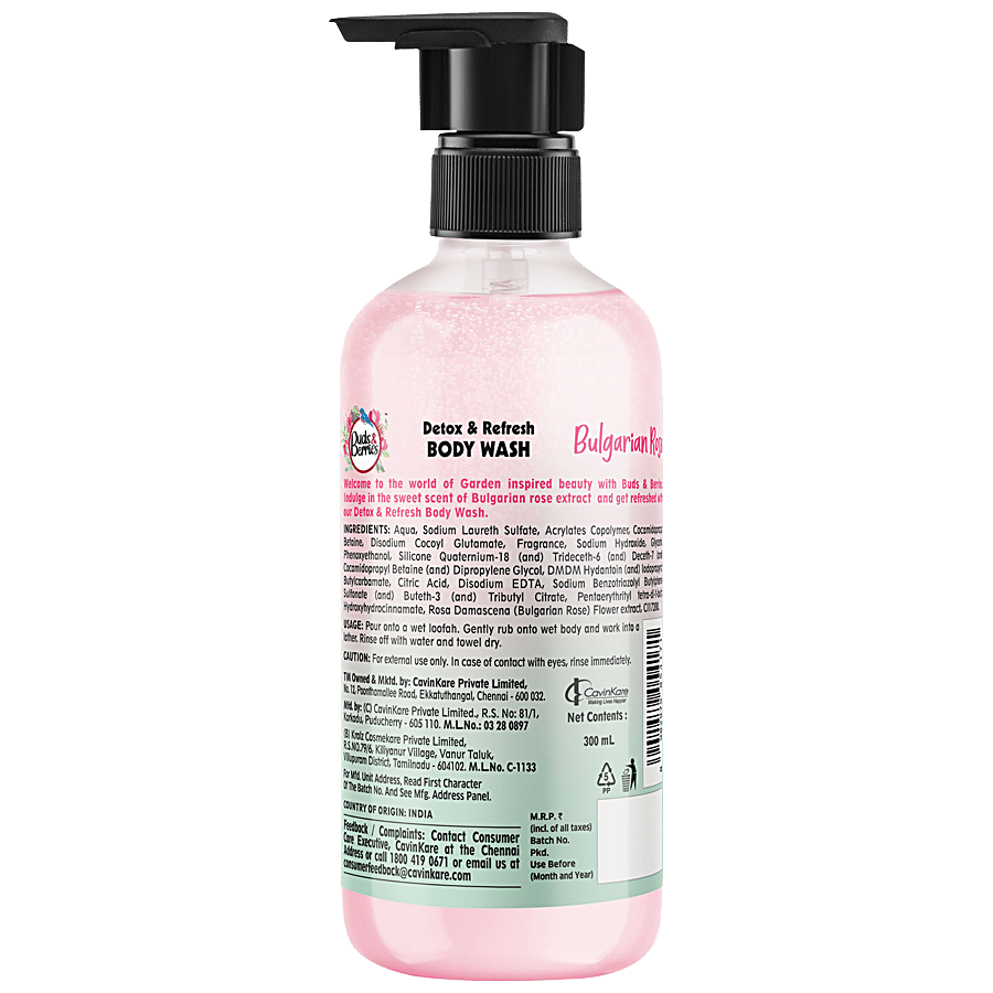 Buds & Berries Detox & Refresh Body Wash - Bulgarian Rose