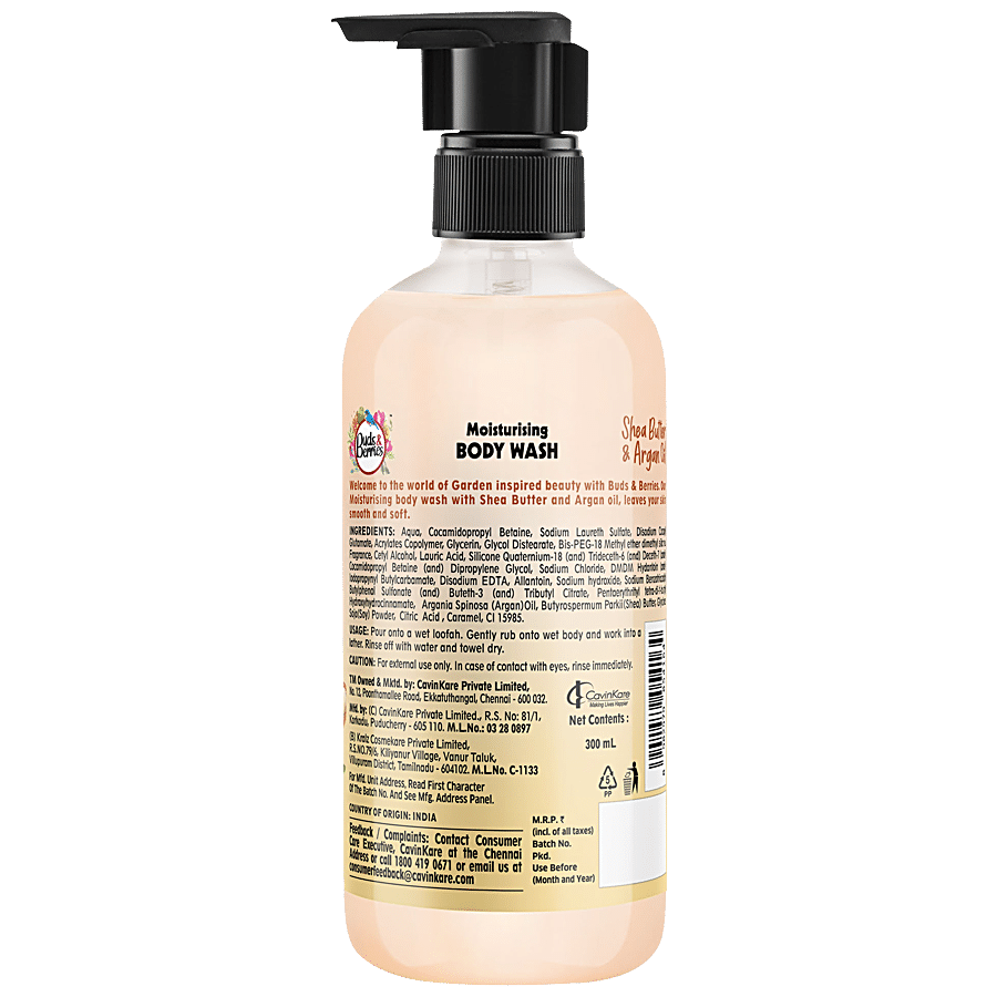 Buds & Berries Moisturising Body Wash - Shea Butter & Argan Oil