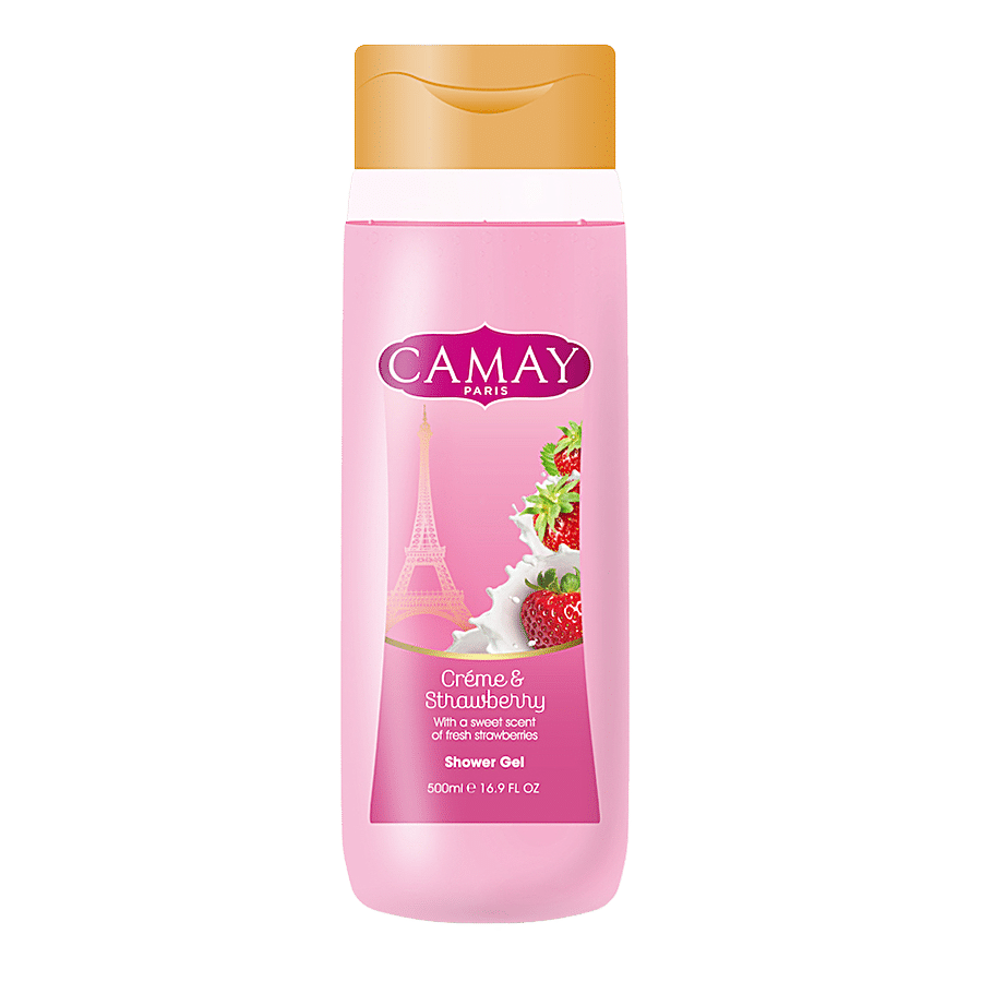 Camay Creme & Strawberry with a scent of Strawberry Shower Gel - For Women