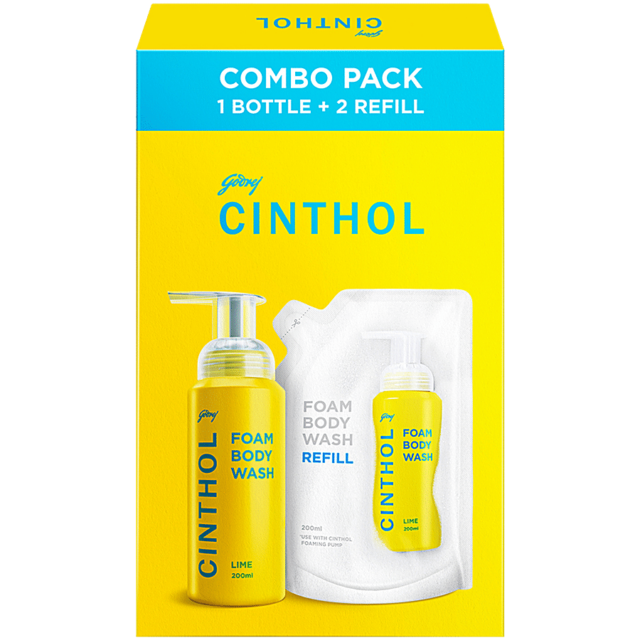 Cinthol Lime Foam Body Wash - Combi Pack