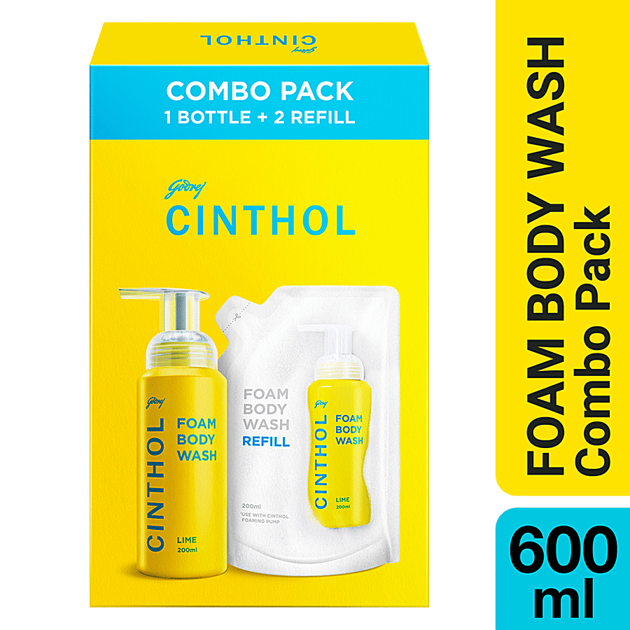 Cinthol Lime Foam Body Wash - Combi Pack