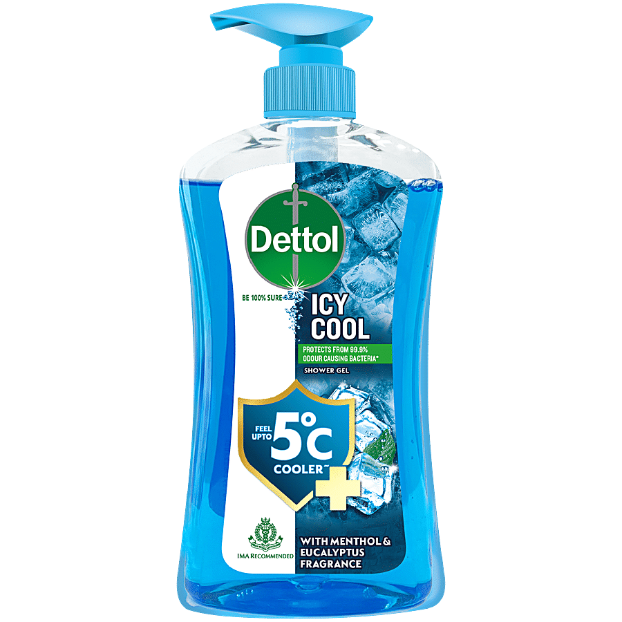 Dettol Icy Cool Shower Gel - With Menthol Eucalyptus Fragrance