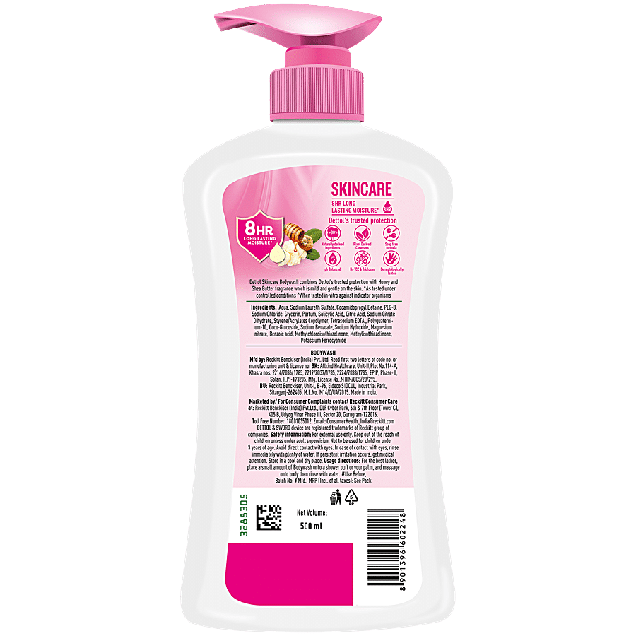 Dettol Skincare Body Wash - With Honey & Shea Butter Fragrance