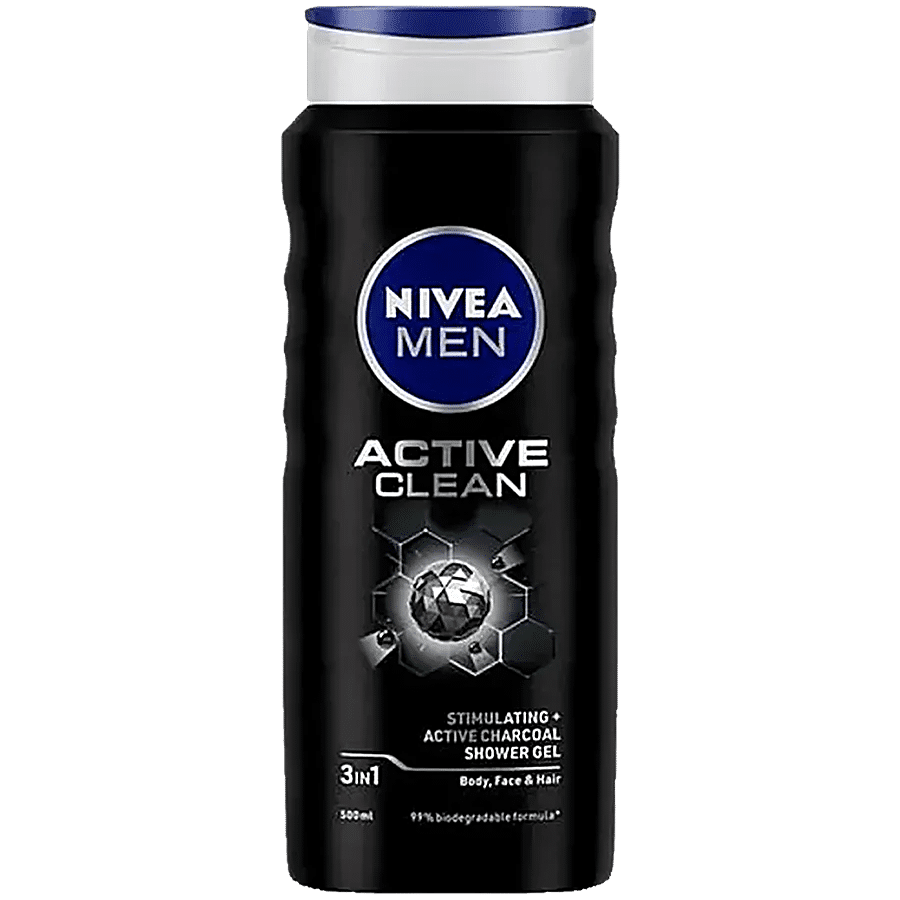 NIVEA Active Clean Shower Gel With Active Charcoal For Body