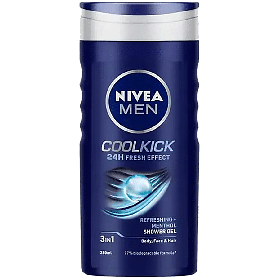 NIVEA Cool Kick Shower Gel - With Refreshing Menthol