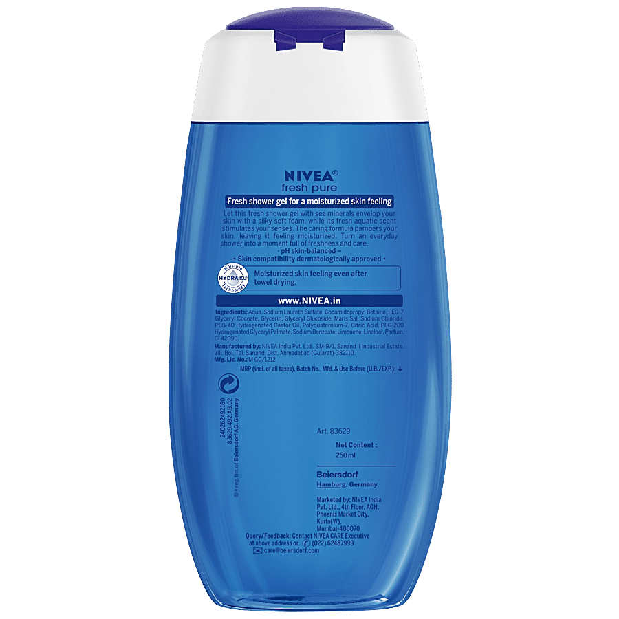 NIVEA Fresh Pure Shower Gel - Sea Minerals & Aquatic Scent