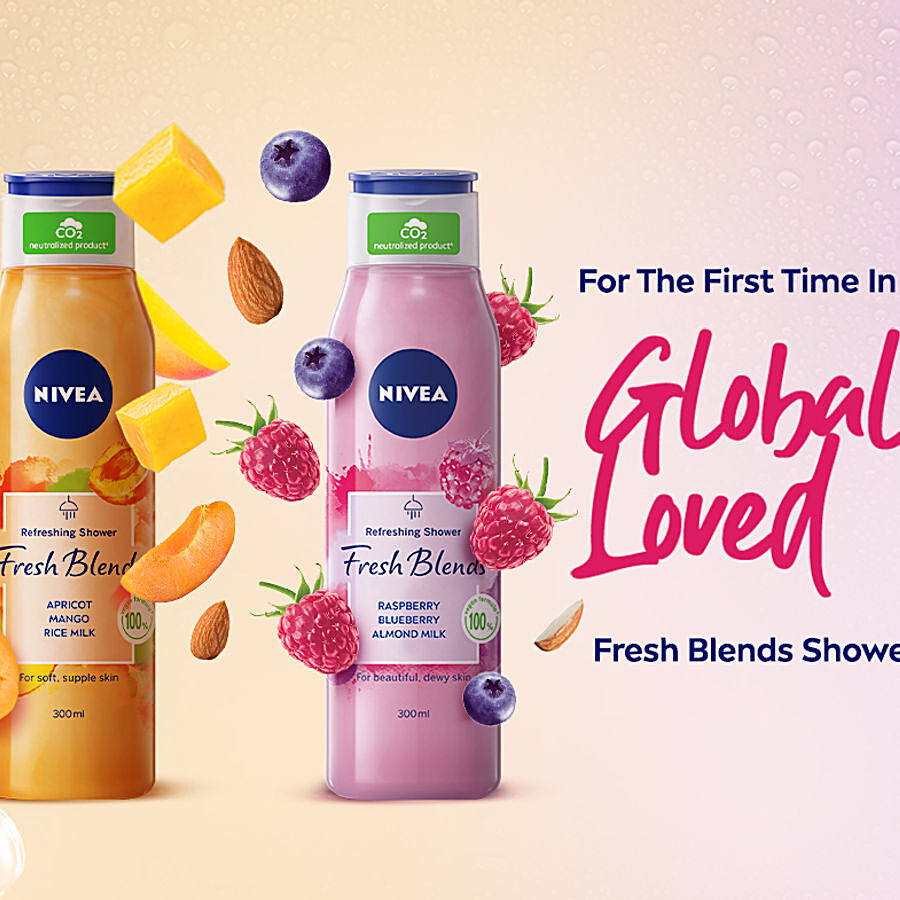 NIVEA Raspberry Fresh Blends Refreshing Shower Gel - With Blueberry & Almond Milk