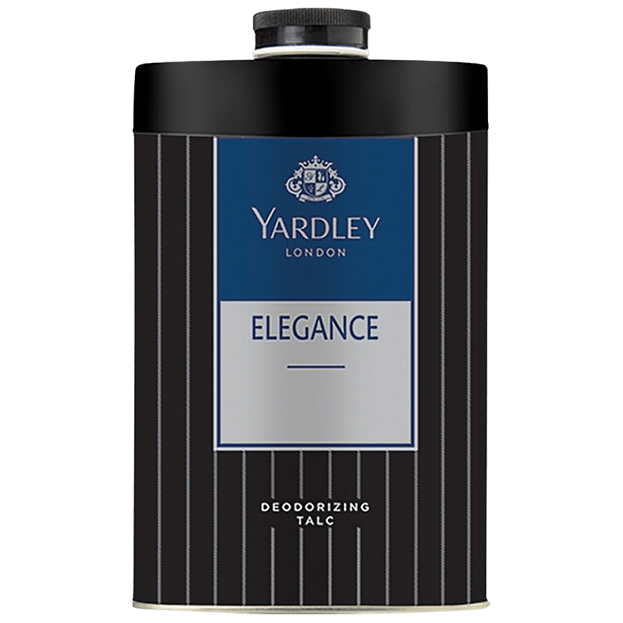 Yardley London Elegance Deodorizing Talc for Men| Aromatic Woody Fragrance