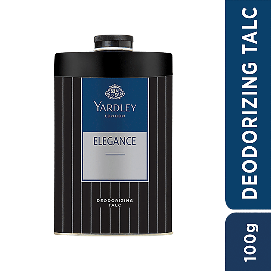 Yardley London Elegance Deodorizing Talc for Men| Aromatic Woody Fragrance