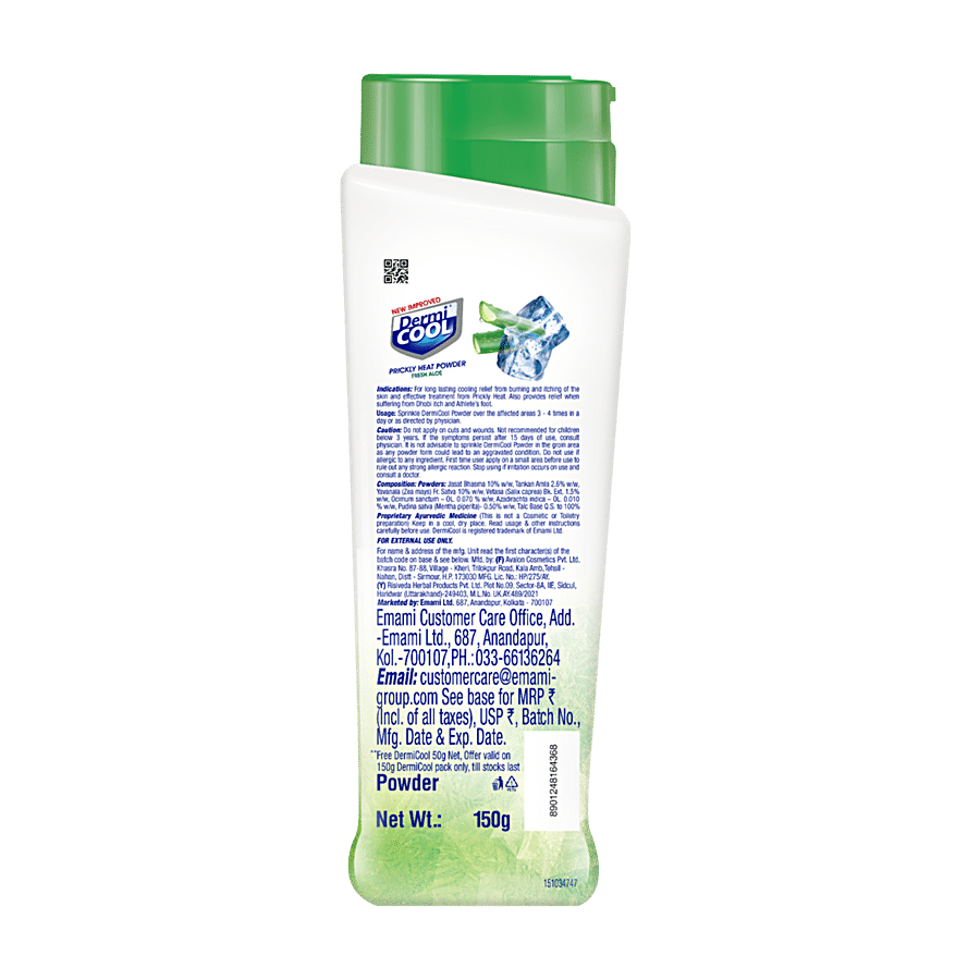 Dermi Cool Prickly Heat Powder Fresh Aloe