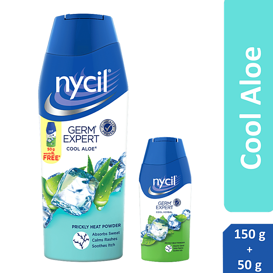 Nycil Germ Expert Prickly Heat Powder - Cool Aloe