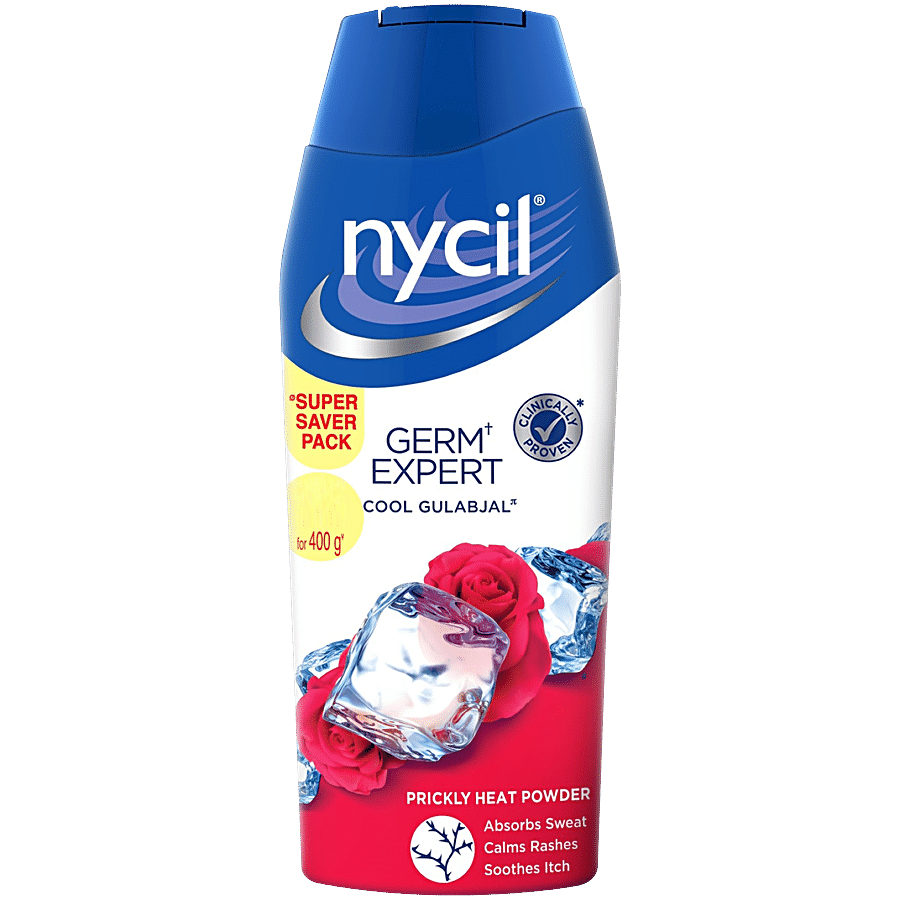 Nycil Germ Expert Prickly Heat Powder - Cool Gulabjal