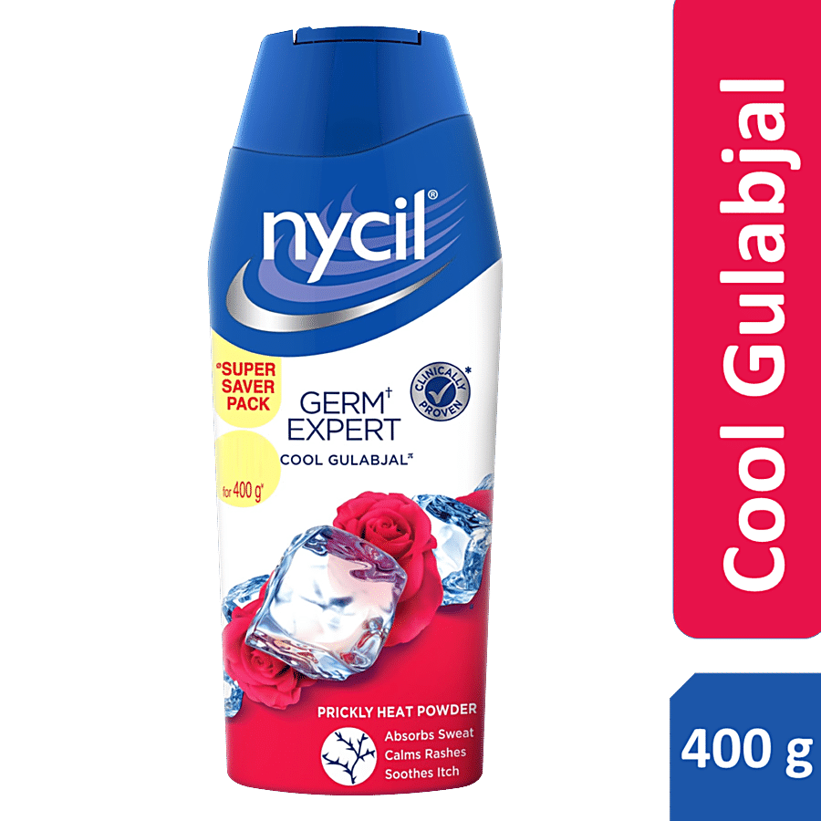 Nycil Germ Expert Prickly Heat Powder - Cool Gulabjal