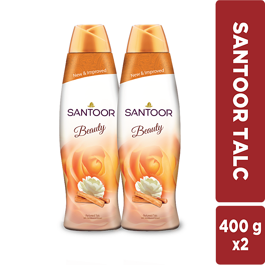 Santoor Beauty Perfumed Talc with Sandalwood Extracts