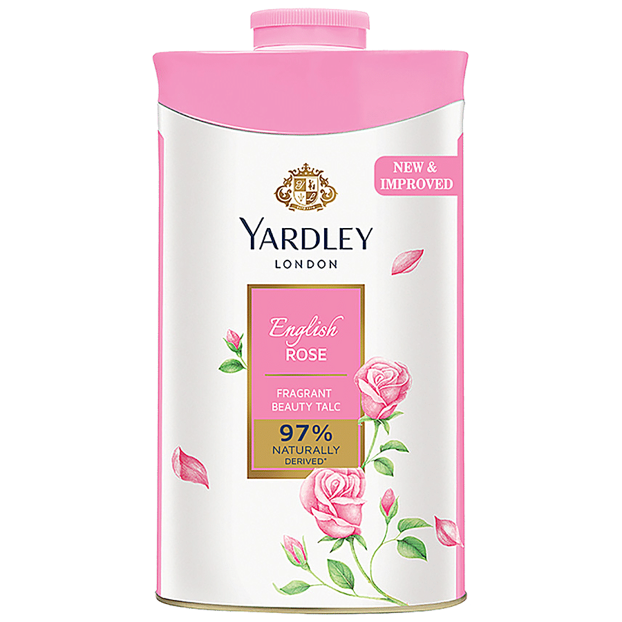 Yardley London English Rose Perfumed Talc for Women| Smooth texture