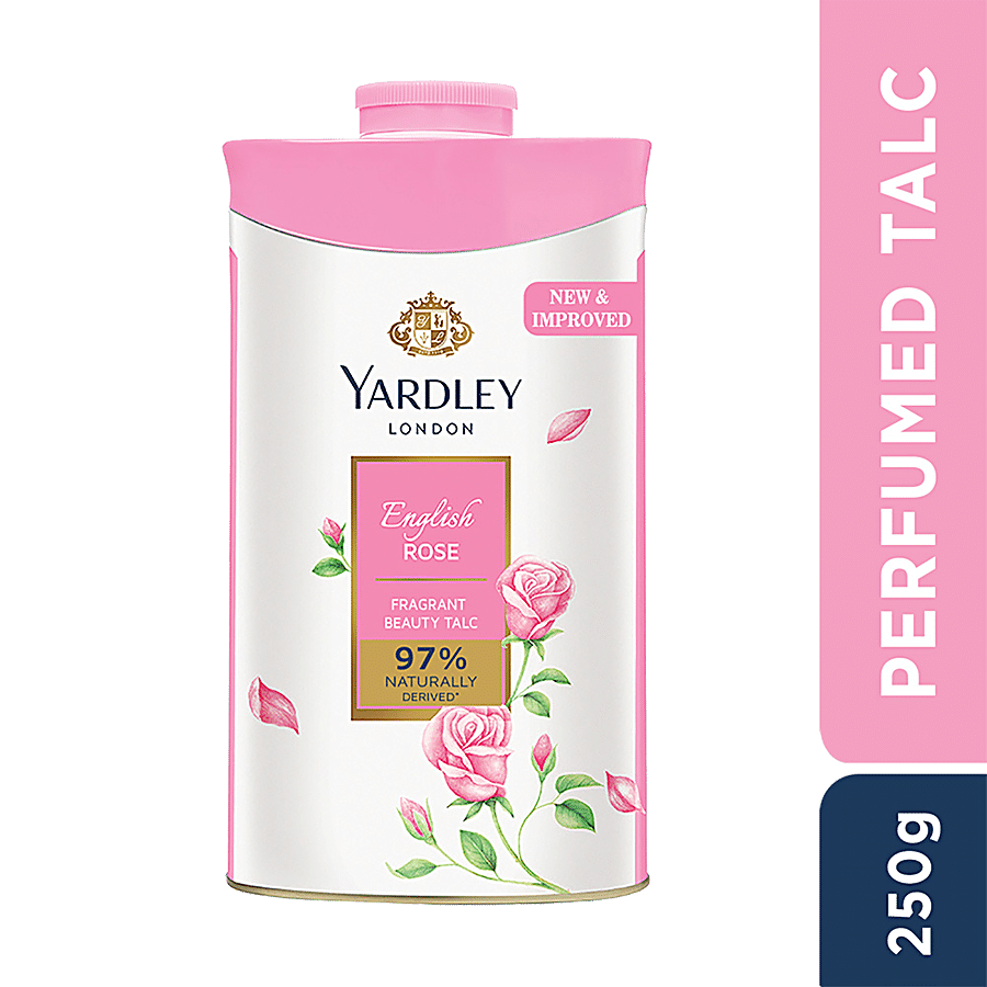 Yardley London English Rose Perfumed Talc for Women| Smooth texture