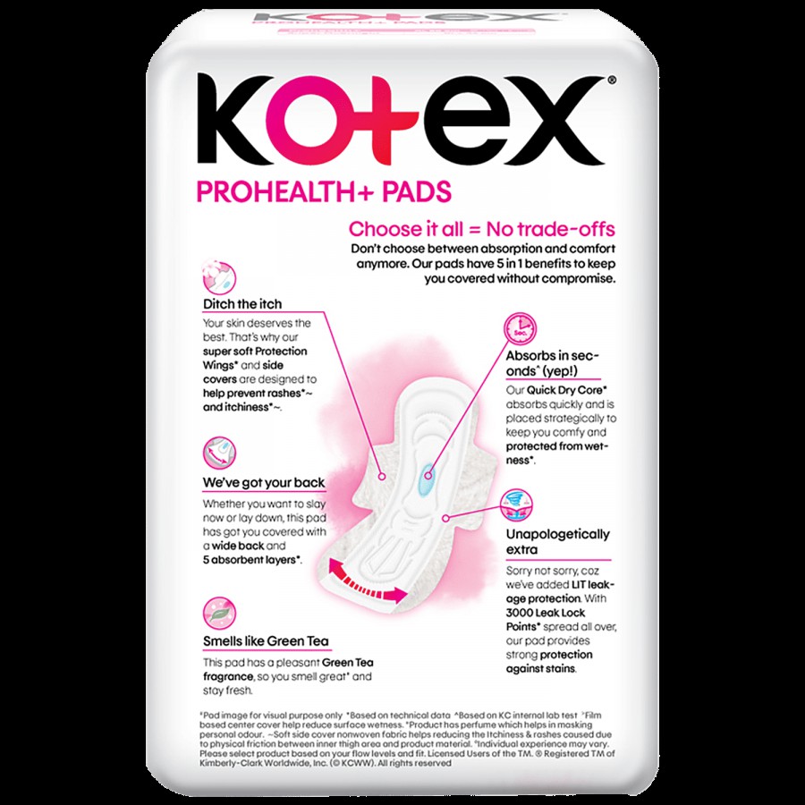 Kotex ProHealth+ Sanitary Pads - Ultra Thin