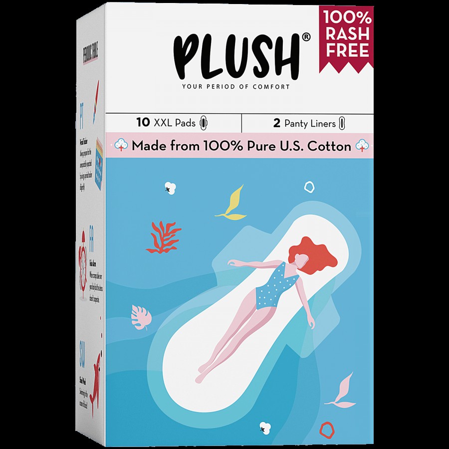 Plush Sanitary Pad - With Disposable Pouches & Panty Liners