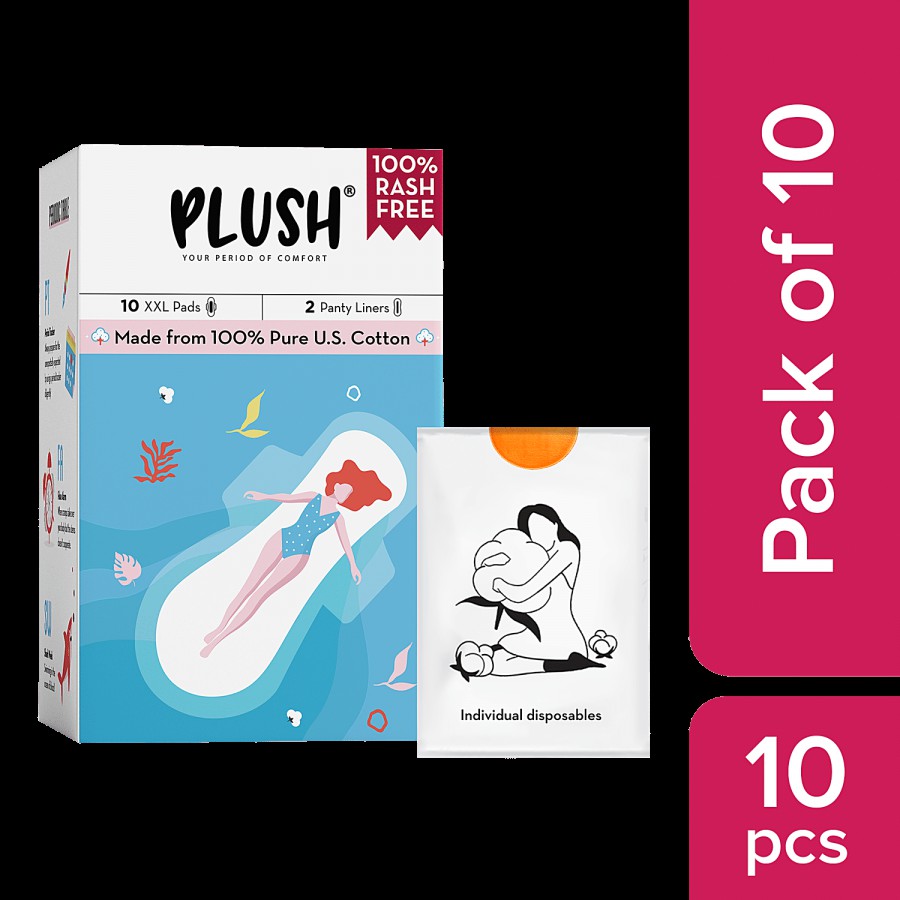 Plush Sanitary Pad - With Disposable Pouches & Panty Liners