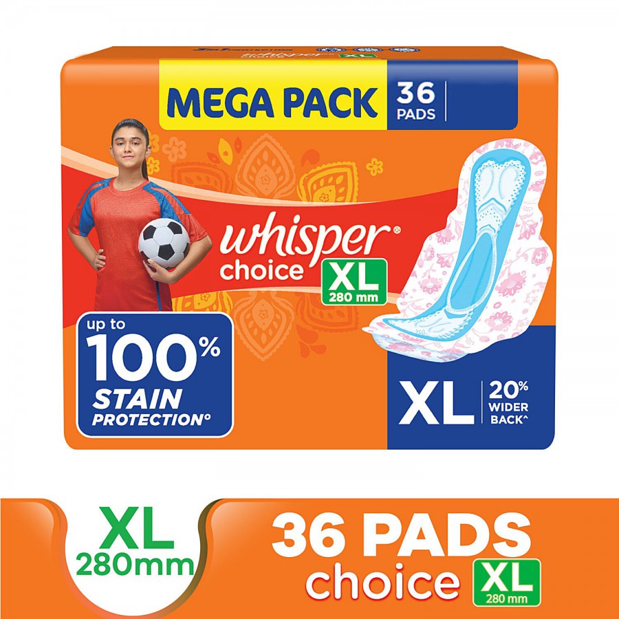 Whisper Choice Sanitary Pads - Anti Leakage Design