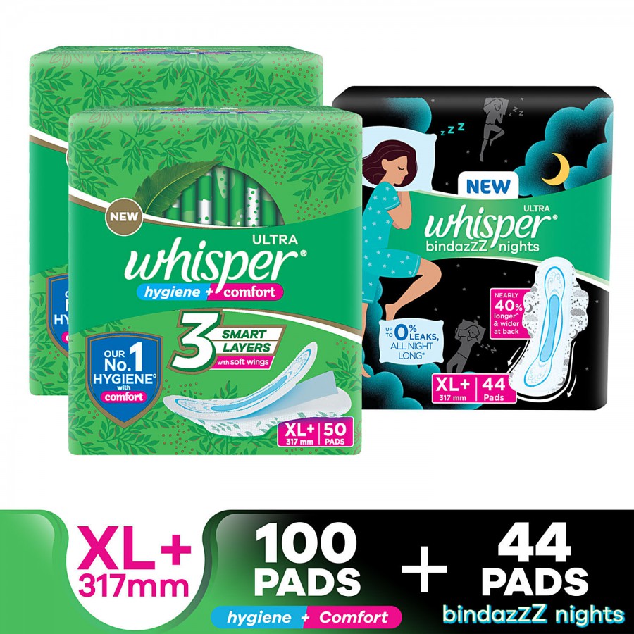 Whisper Ultra Clean Sanitary Pads With Hygiene Protection