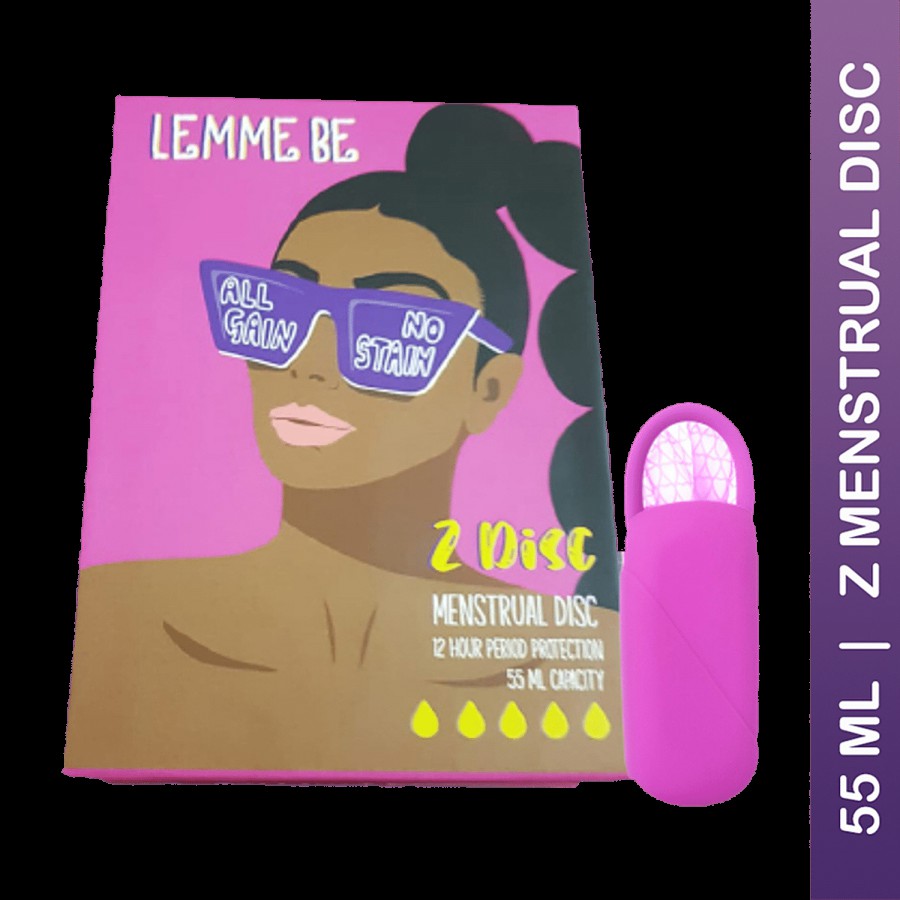 Lemme Be Z Menstrual Disc With Soft Pouch - 12 Hour Protection