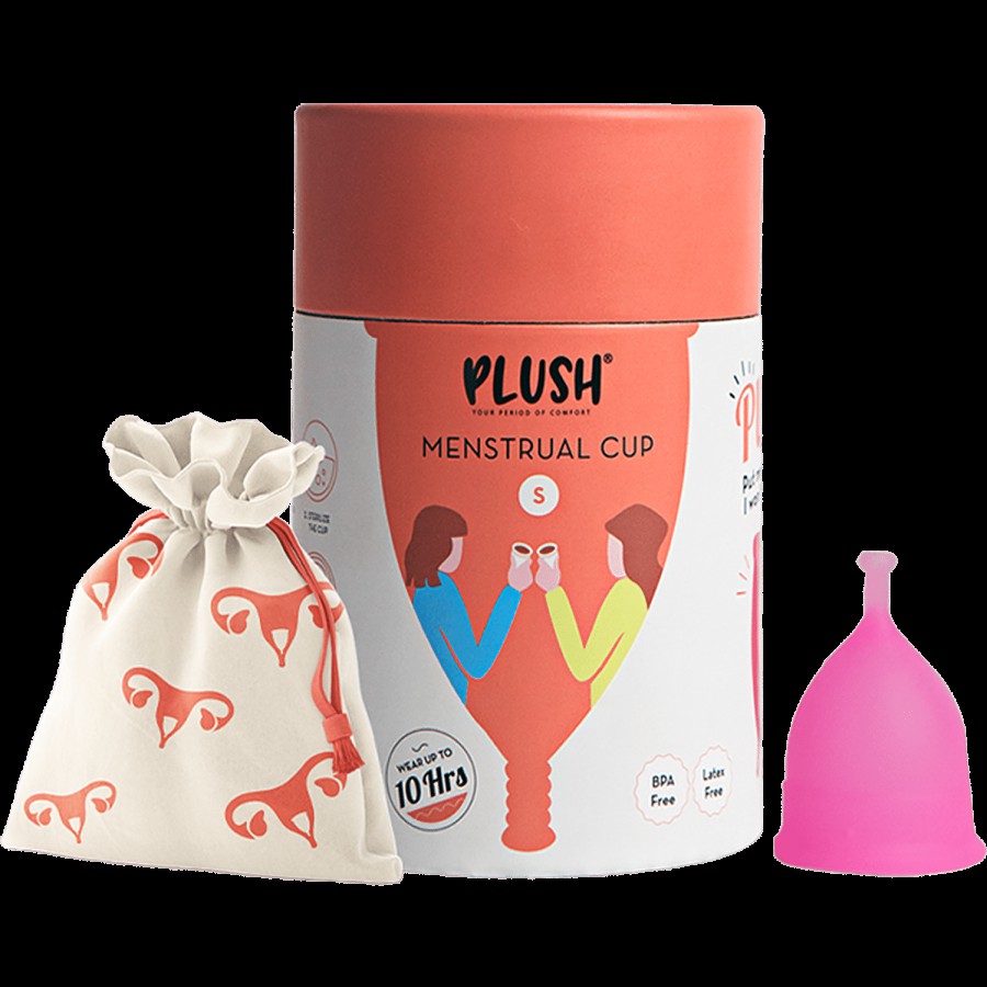 Plush Menstrual Cup - With Cotton Carry Pouch