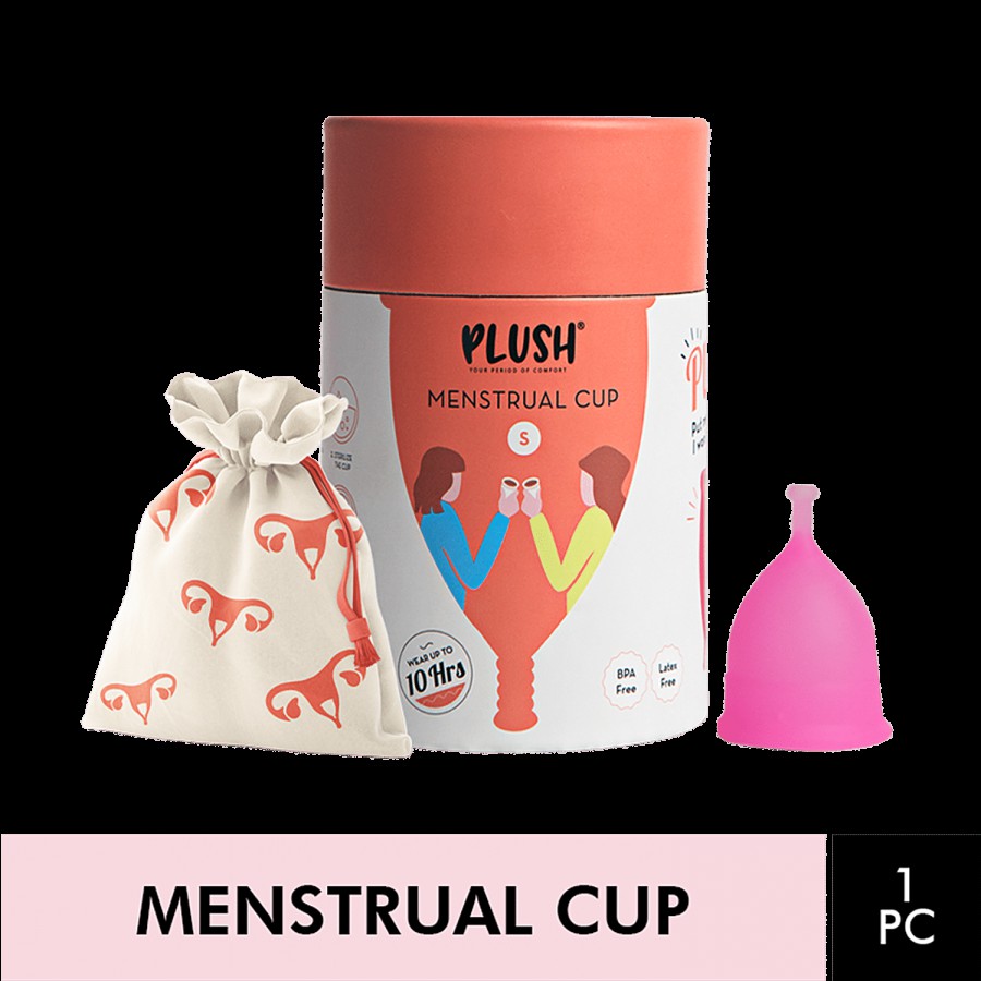 Plush Menstrual Cup - With Cotton Carry Pouch