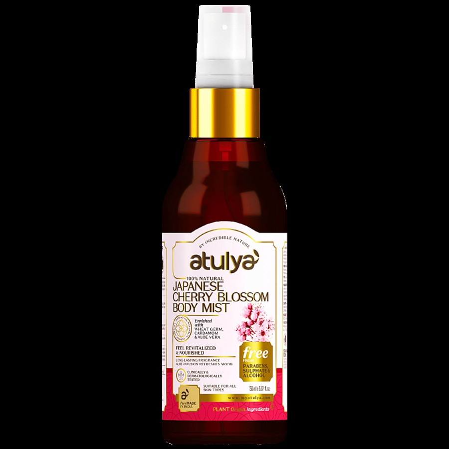 Atulya Japanese Cherry Blossom Body Mist - With Wheat Germ