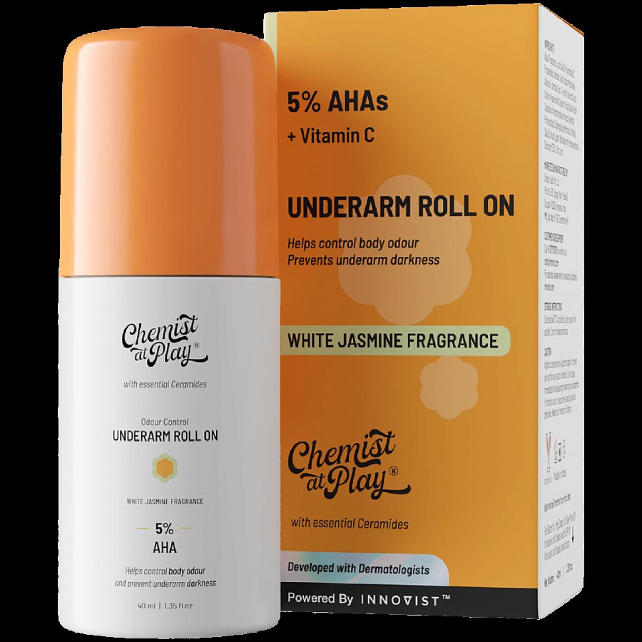 Chemist At Play  Odour Control Underarm Roll On - White Jasmine Fragrance