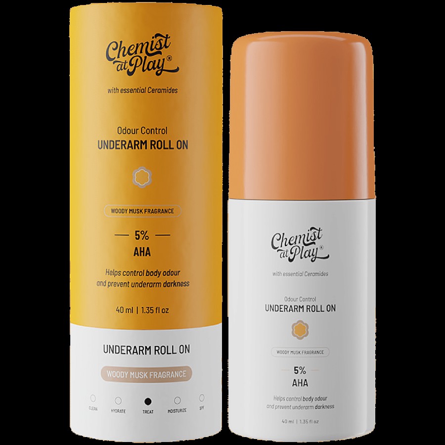 Chemist At Play  Odour Control Underarm Roll On - Woody Musk Fragrance