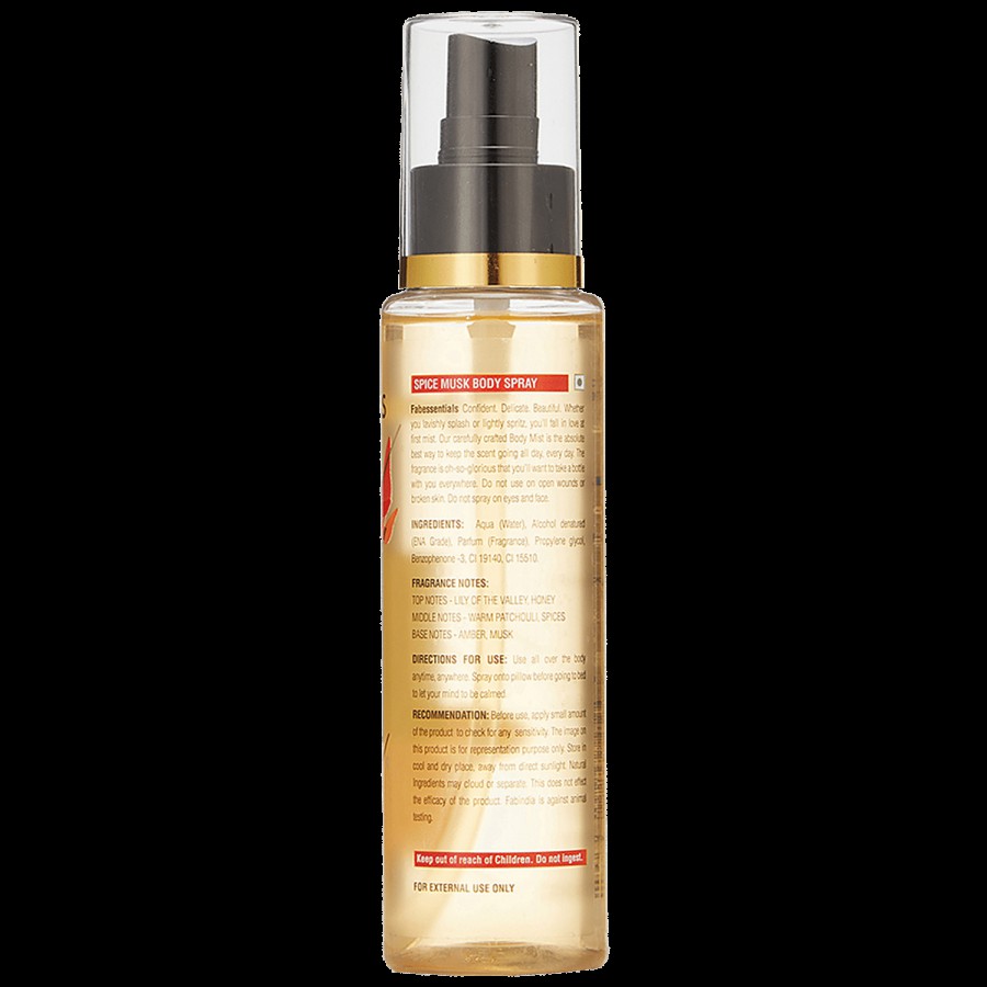 Fabessentials Spice Musk Body Spray - Long-Lasting