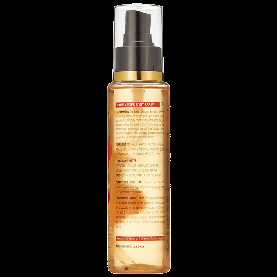 Fabessentials Warm Amber Body Spray