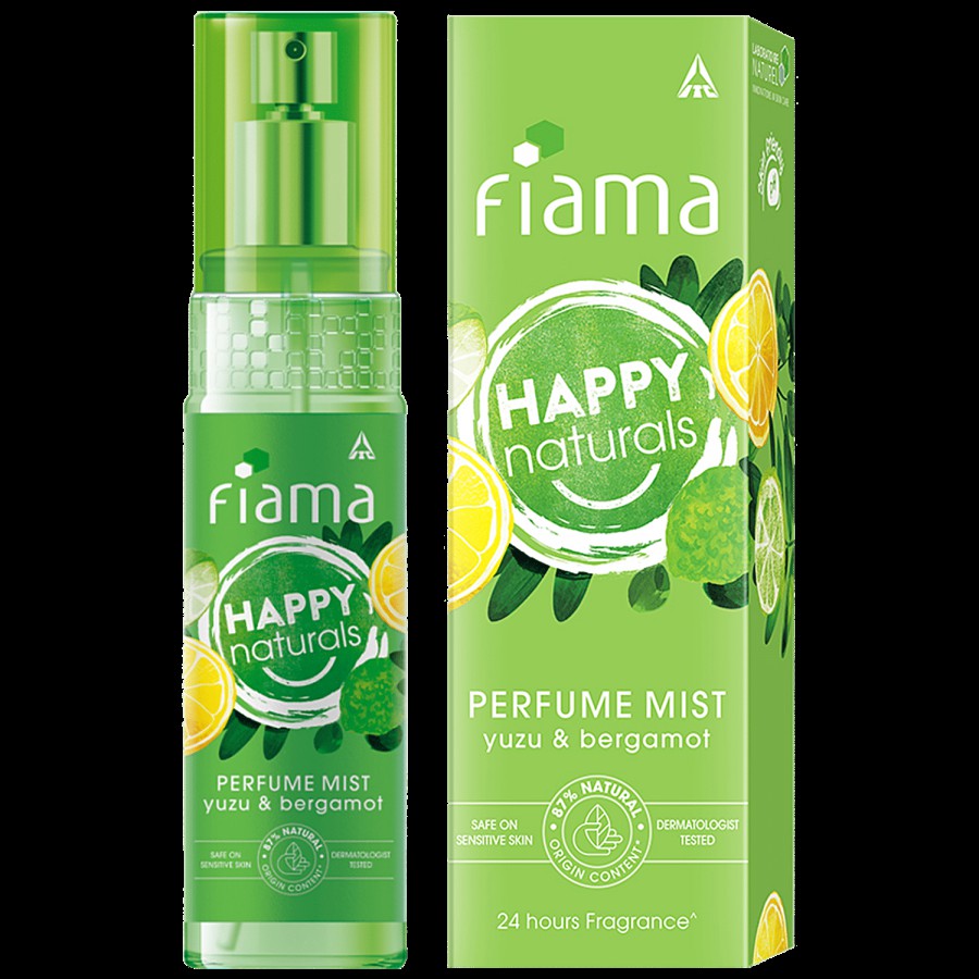 Fiama Happy Naturals Perfume Mists - Yuzu & Bergamot