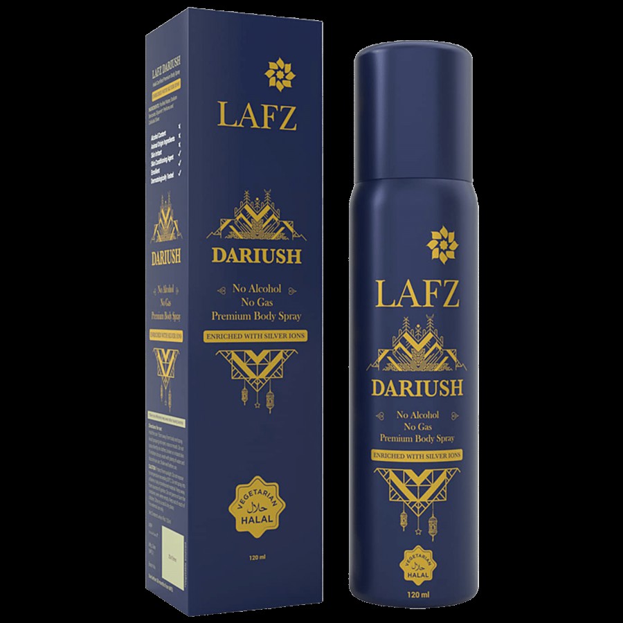 LAFZ Dariush No Alcohol No Gas Premium Body Spray - For Men