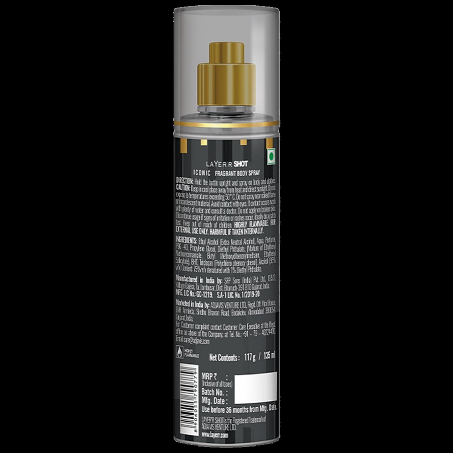 Layerr Shot Body Spray - Gold