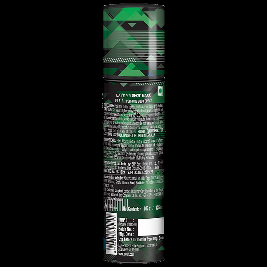 Layerr Shot Body Spray - Maxx