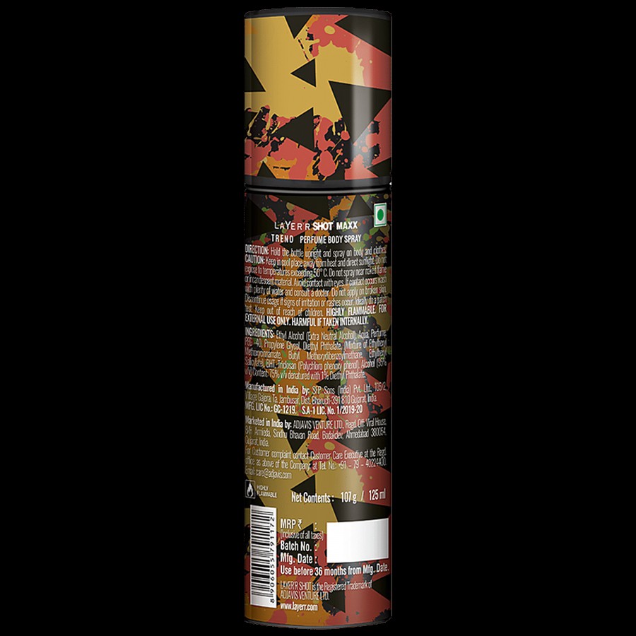 Layerr Shot Body Spray - Maxx