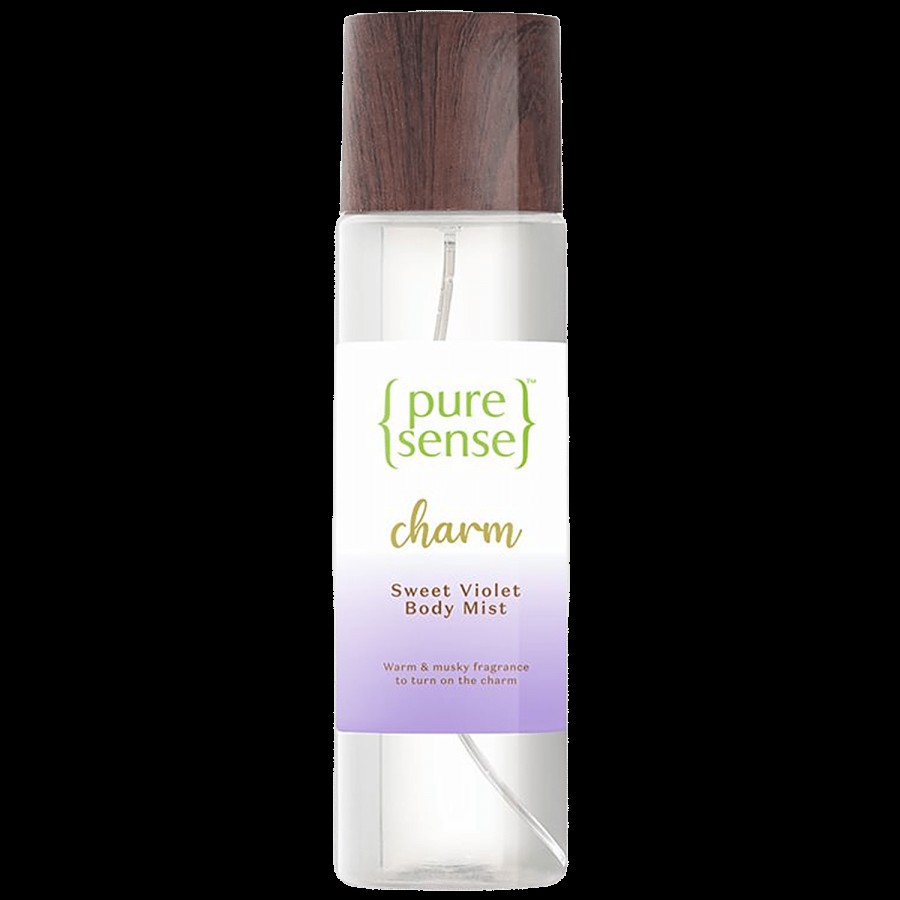 PureSense Charm Sweet Violet Body Mist - Warm & Musky Fragrance