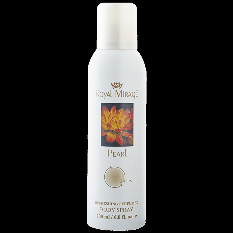 Royal Mirage Pearl Deodorant Perfumed Body Spray - Provides Long-Lasting Fragrance