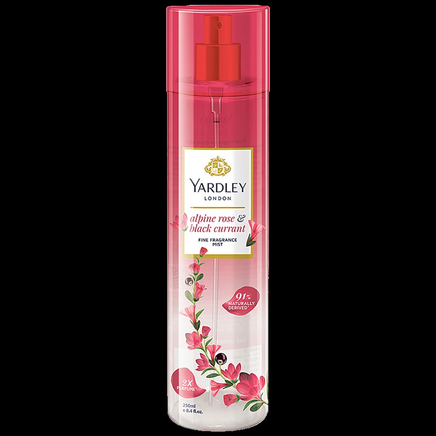 Yardley London Alpine Rose & Black Currant Fine Fragrance Mist Spray