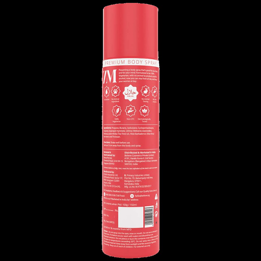 ZM Zayn & Myza Bravo No Alcohol Body Spray - For Men