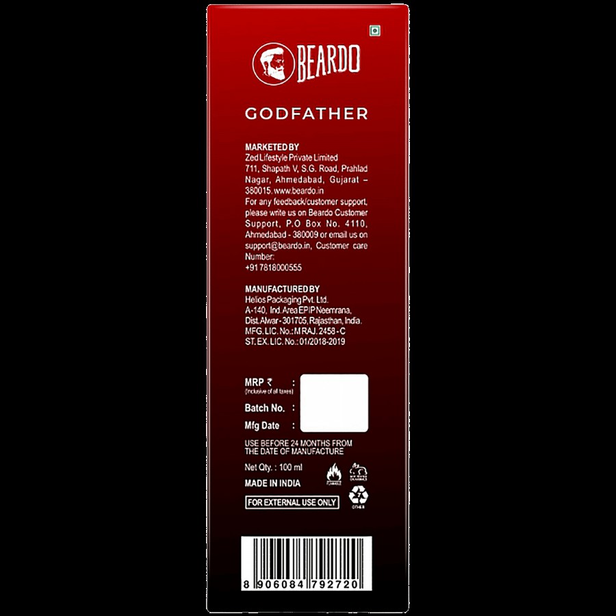 Beardo Godfather Eau De Parfum - For Men