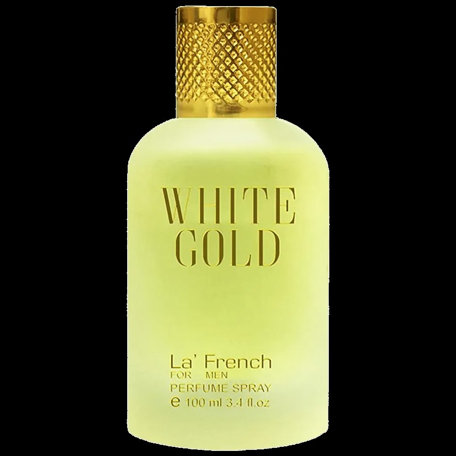 La' French White Gold Perfume Spray Eau De Parfum - Long Lasting Fragrance