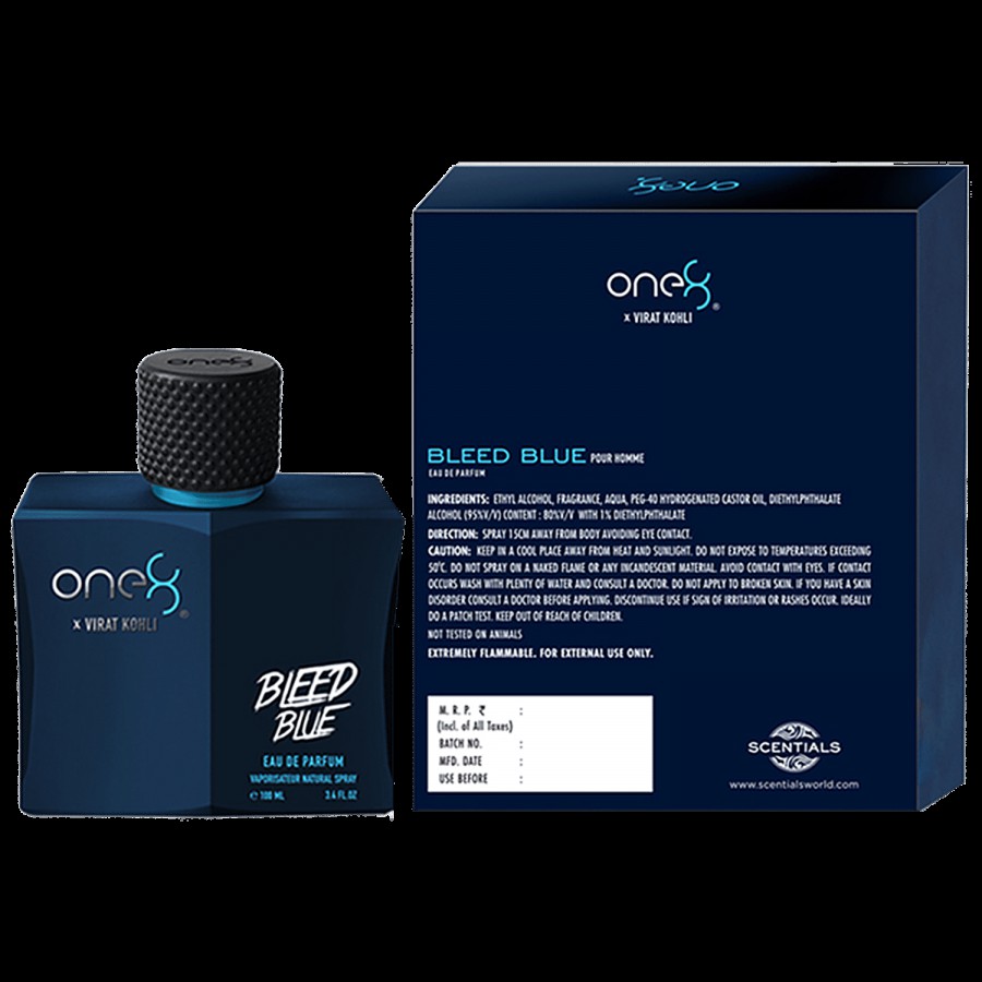 One8 By Virat Kohli Eau De Parfum - Bleed Blue