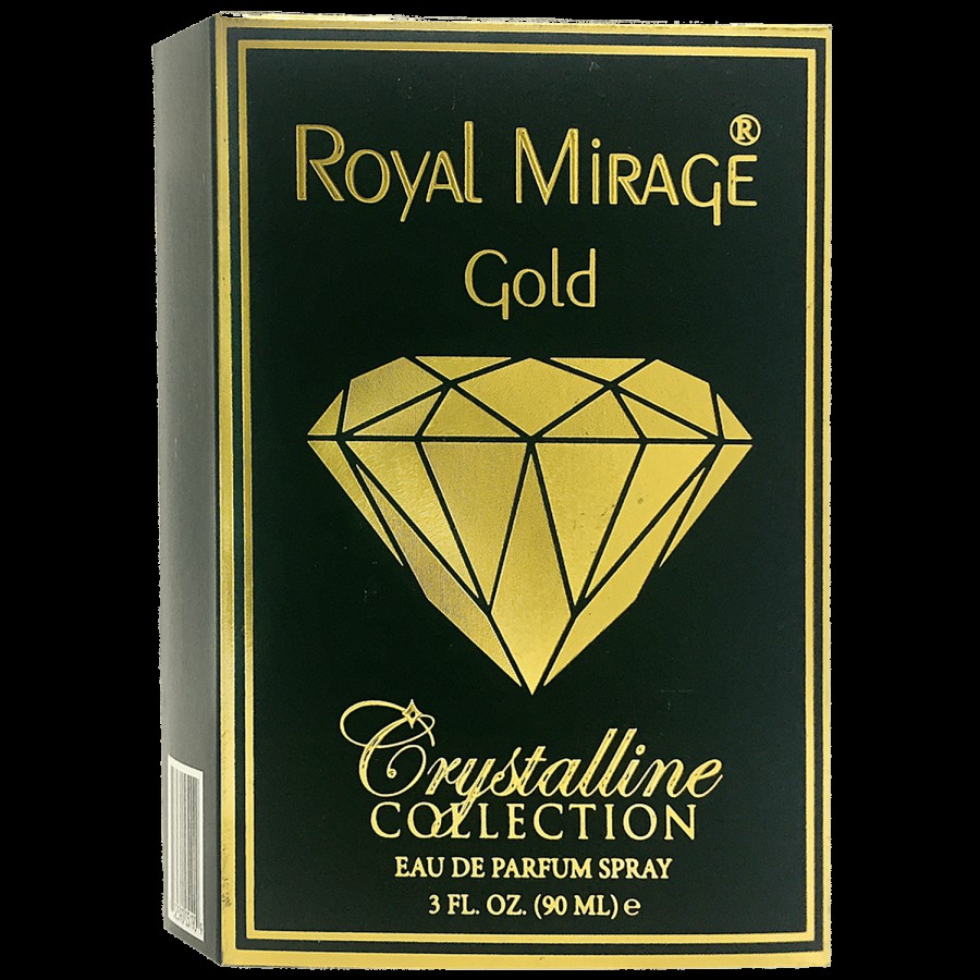 Royal Mirage Gold Crystalline Collection Eau De Perfume Spray - Provides Long-Lasting Fragrance