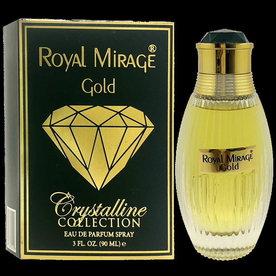 Royal Mirage Gold Crystalline Collection Eau De Perfume Spray - Provides Long-Lasting Fragrance