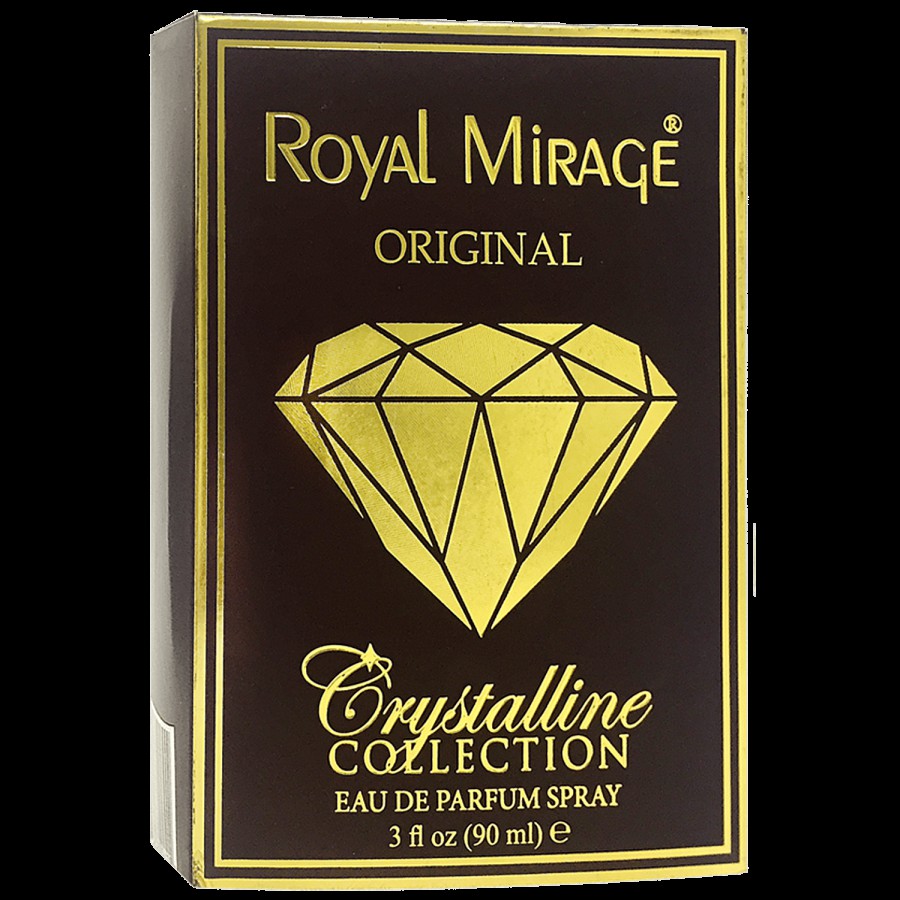 Royal Mirage Original Crystalline Collection Eau De Perfume Spray - Provides Long-Lasting Fragrance