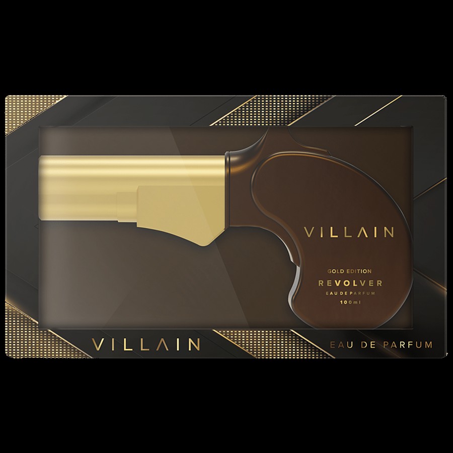 VILLAIN Gold Edition Revolver Eau De Parfum - Longlasting Fragrance